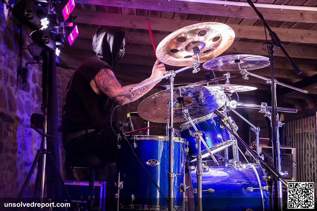 The German black metal band Boötes Void at the Dark Troll Open Air 2022 in Bornstedt/Germany.