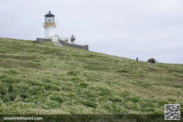 Flannan Island Lighthouse Carpets of Sea Campion in the foreground