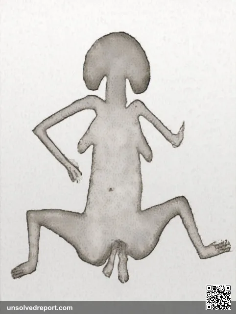 Illustration of a mushroom-headed woman giving birth, from a stone engraving at Göbekli Tepe, circa 9,600BC. The origin…