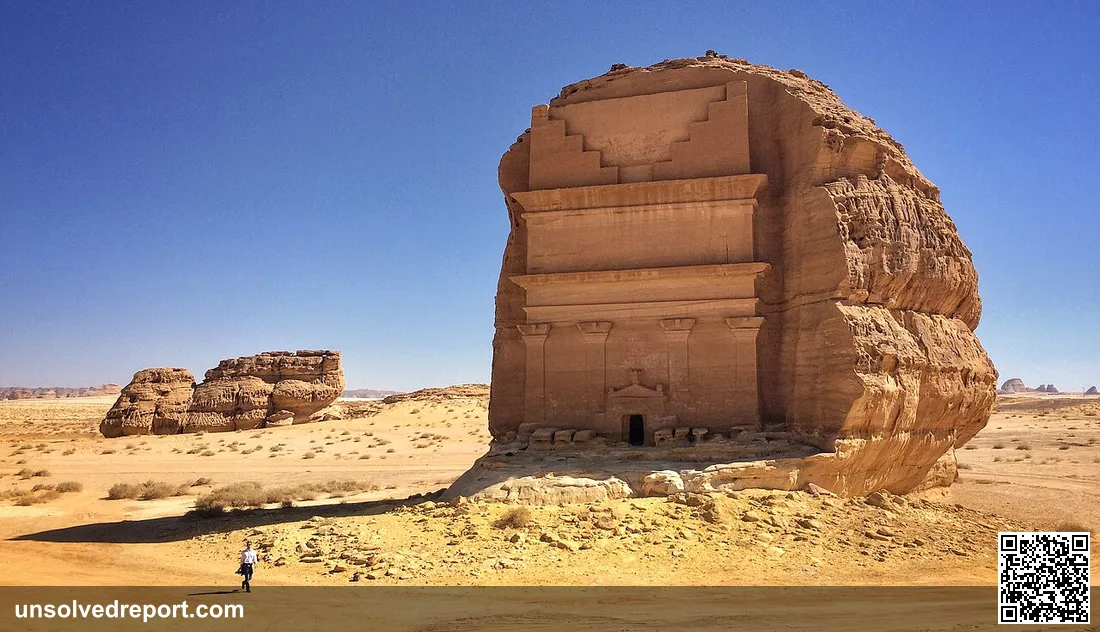 Qasr al Farid, tomb in Archeological site Mada'in Saleh, Al-`Ula, Saudi Arabia