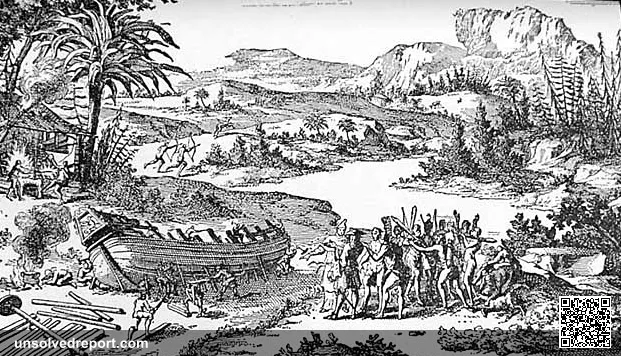 The Building of the "Griffon", as pictured in Hennepin's "Nouvelle Decouverte".