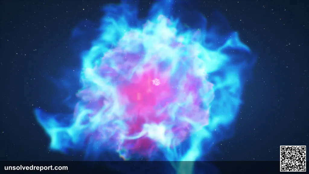 This animation shows a supernova — the explosion of a massive star — and the formation of an expanding cloud of debris …