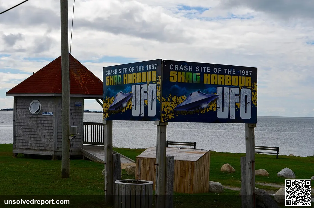The UFO Gazebo and picnic site can be found about 3 minutes up the road from the Shag Harbour Museum Centre, where visi…