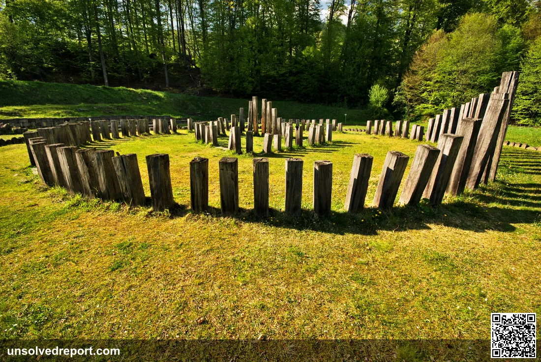 The great circular sanctuary of Sarmizegetusa Regia, the Dacian capital one plate supposedly maps.