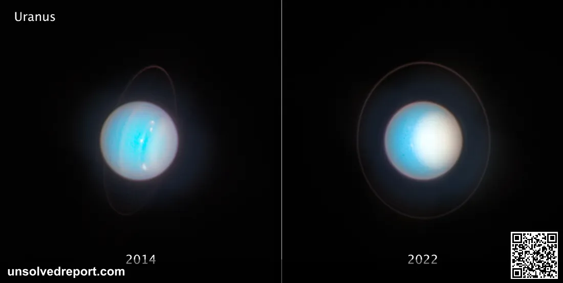 Planetary oddball Uranus rolls on its side around the Sun as it follows an 84-year orbit, rather than spinning in a mor…
