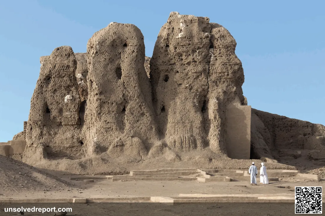 The Great Deffufa — a 65-foot-tall mudbrick temple, the spiritual center of the ancient Nubian capital of Kerma, Sudan